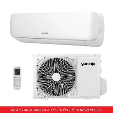 Gorenje Pandora 3,4 kW klíma BESZERELÉSSEL légkondicionáló, fűtés -20°C-ig, beépített wifi, tálcafűtés - PAN35INKG/PAN35OUTKG