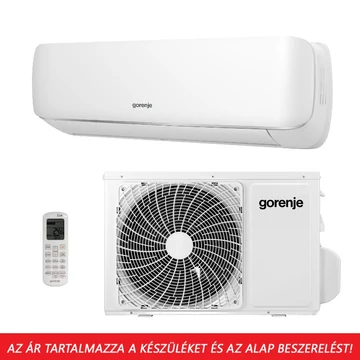 Gorenje Pandora 3,4 kW klíma BESZERELÉSSEL légkondicionáló, fűtés -20°C-ig, beépített wifi, tálcafűtés - PAN35INKG/PAN35OUTKG